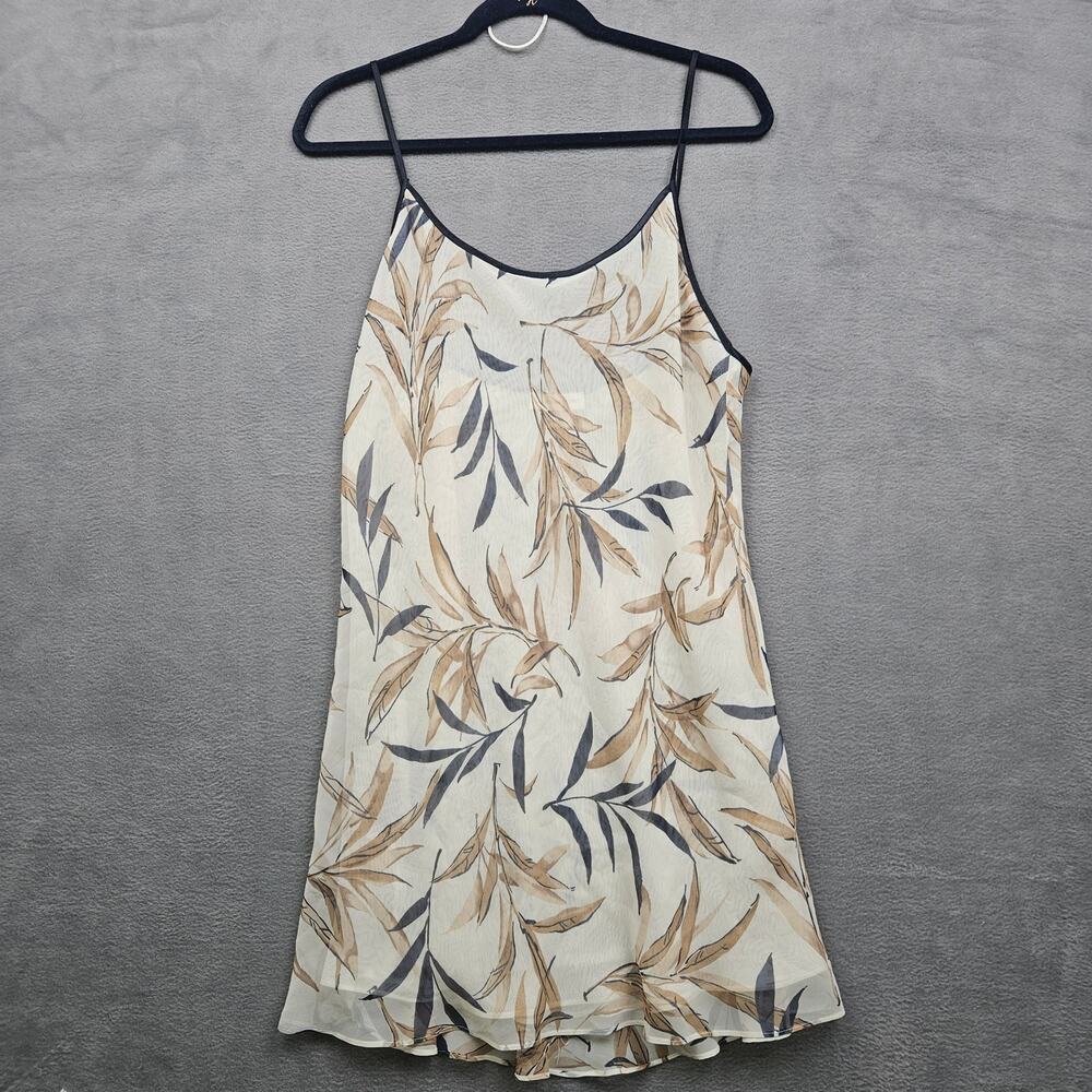 Jones New York Floral Chiffon Slip Dress Lightweight Layered Sleeveless XL